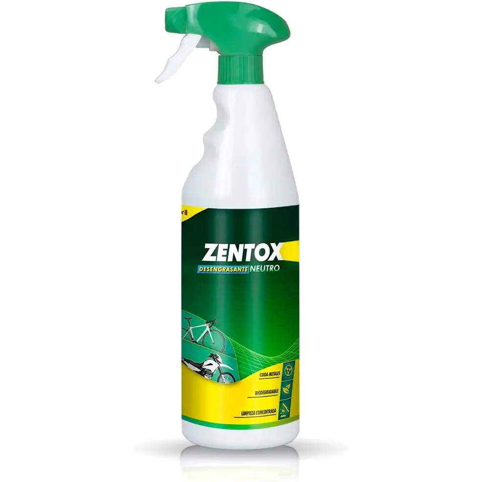 Sisbrill Zentox desengrasante y limpiador NEUTRO de bici y moto. Cadena, chasis, motor. Concentrado sin agua (1 lt == 10 lts en uso). Protección Carbono, Anodizados, Cromados y Aluminio. 1 litro.