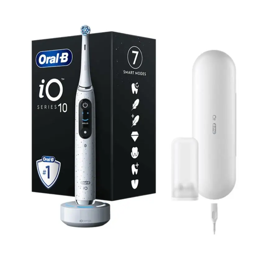 Oral-B iO 10 Edición Especial Negro Eléctrico y Blanco Polvo de Estrellas, Cepillo Eléctrico Premium con Estuche de… — oferta en AliExpress