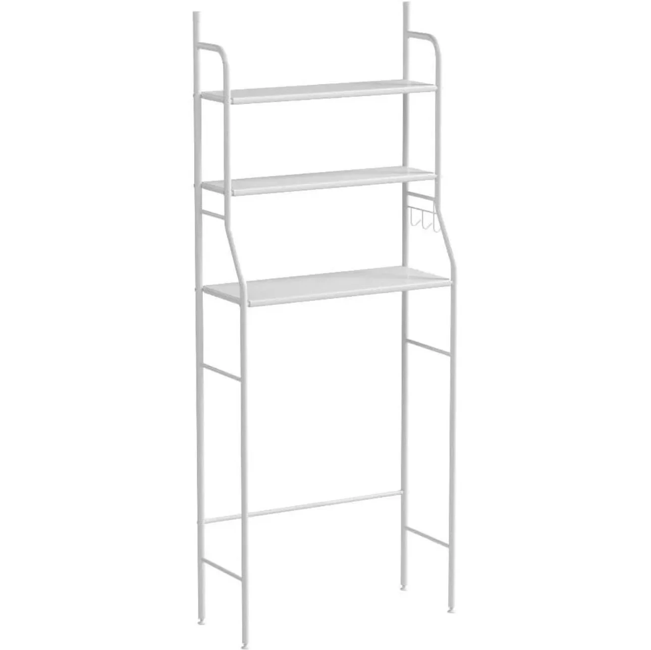 Mi Ko Mi Ka Perchero de pie con banco para zapatos y ganchos extraíbles - Mueble de entrada multifuncional (80 x 25 x 154 cm, Negro/Blanco) Mikomika Estanteria Entrada Zapato (ZAPATO-002 1590 D1)