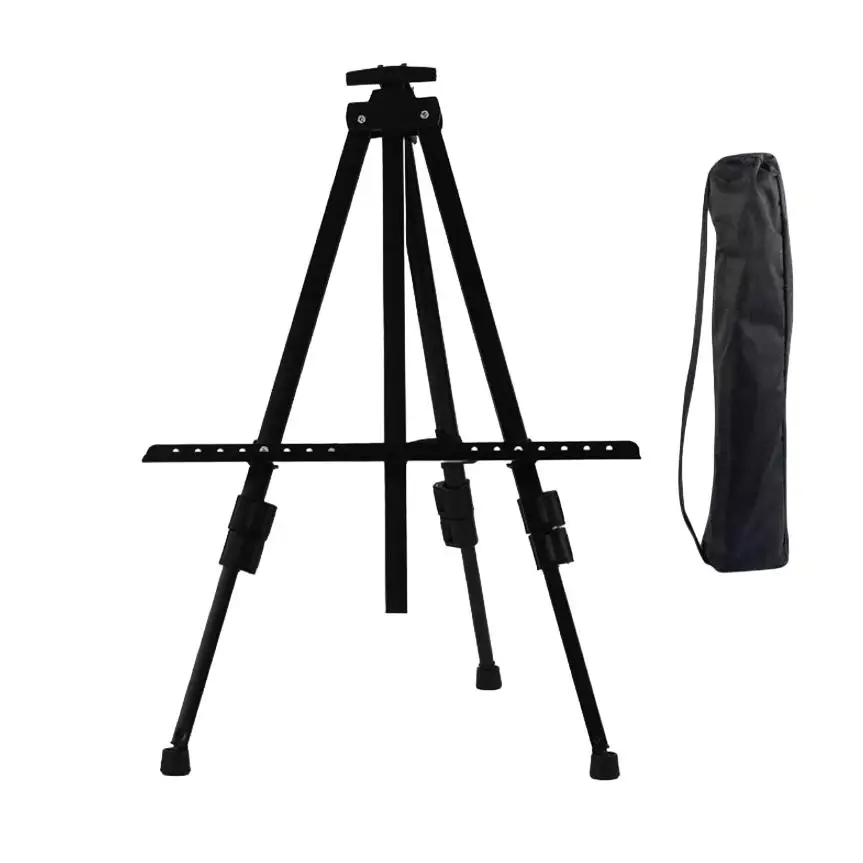 Adjustable Portable Metal Travel Easel, Thick metal Alloy Tackle for Art Drawing