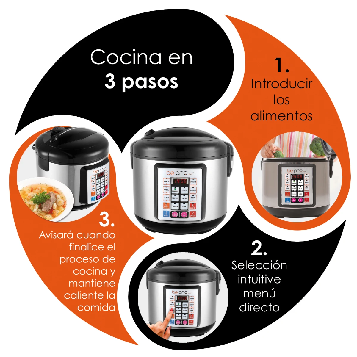 Beprohome bepro chef premier plus avant 14 menus 5l programmable kitchen robot