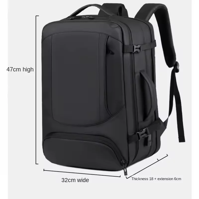 Men's Large Capacity Travel Backpack, Business Laptop USB Charging Expansion Bag, Multi-functional Waterproof Backpack.