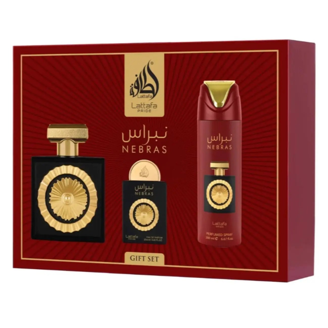 Nebras edp perfume gift set for men and women by lattafa