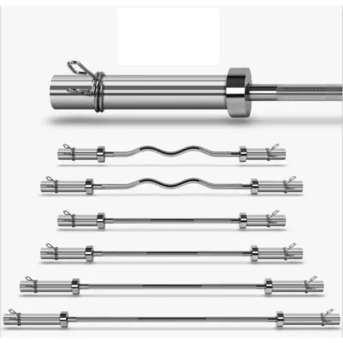 Barra Olímpica Cromada de Alta Carga marca Fit-Force 1200mm - Ejercicios de Musculación