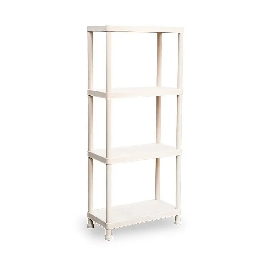 Estantería de Plástico Negro/Beige con 3/4/5 Baldas – Polipropileno PP, Varias Medidas (95x60x30 cm / 140x60x30 cm / 180x60x30 cm) – Ideal para Garaje, Cocina, Despensa, Terraza, Oficina y Trastero