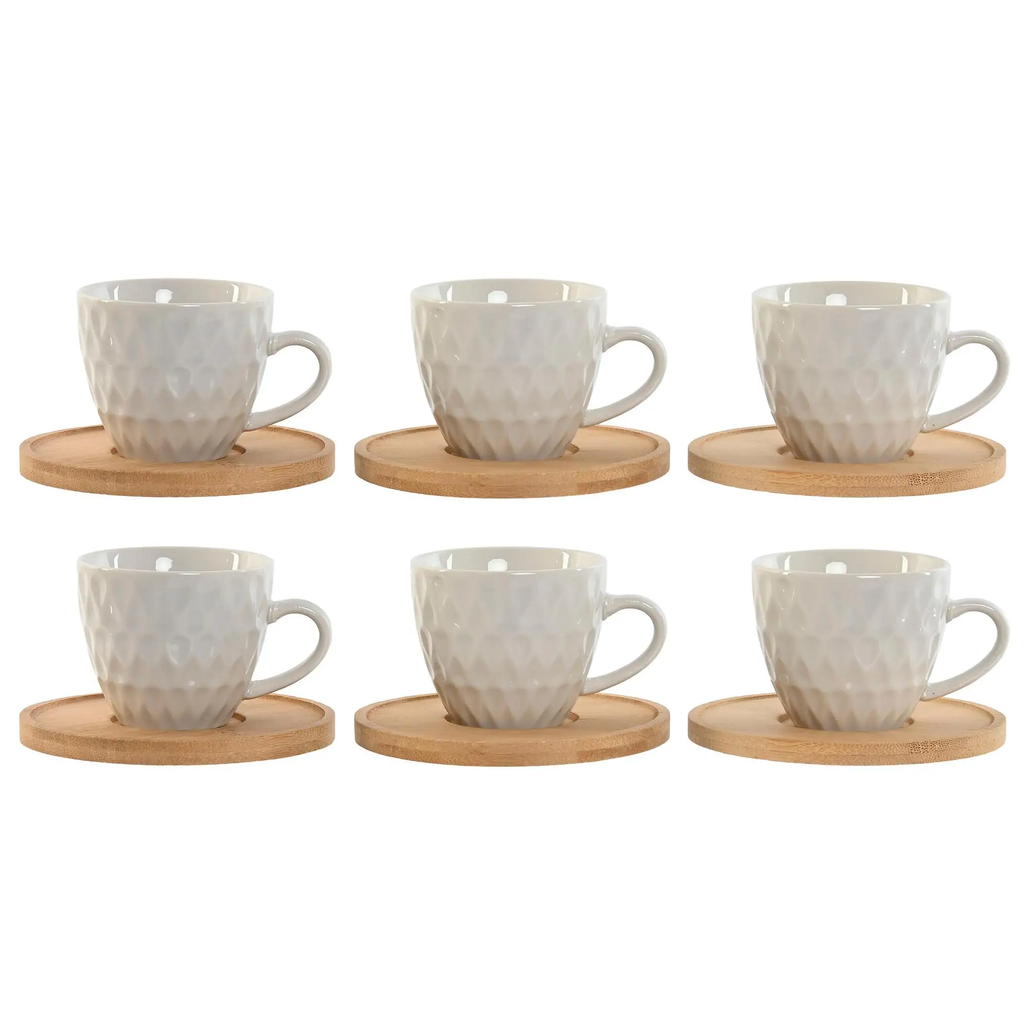 Lili home set of 6 porcelain cups with bamboo plate - elegance and simplicity - cup capacity: 90 ml - ideal for espresso - small and concentrated. Comes in a carefully designed box, making it #1