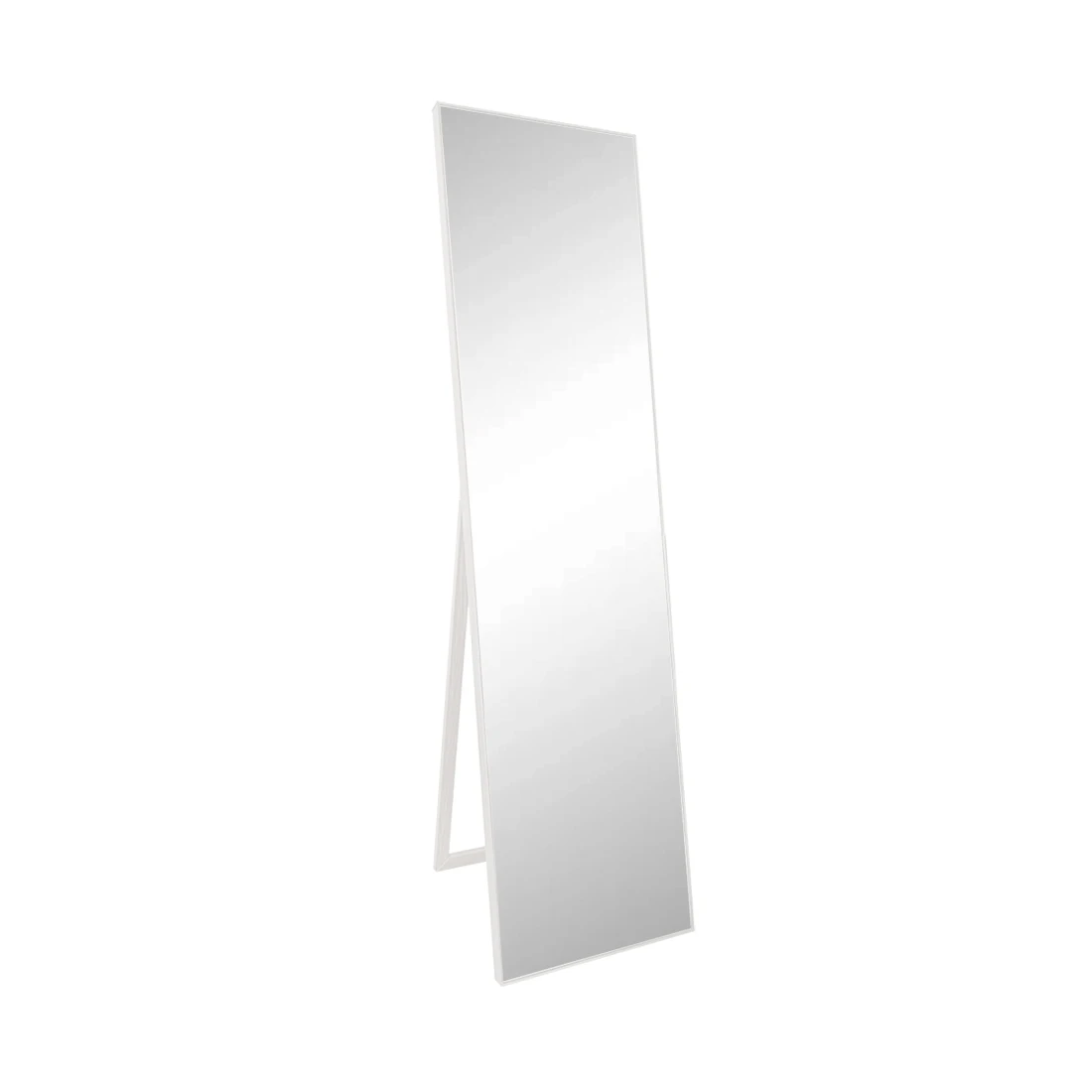 Espejo de Pie con Marco de Madera Decorativo, Resistente con Soporte para Habitación, Vestidor, Recibidor y Tienda. Espejo Rectangular Cuerpo Entero.
