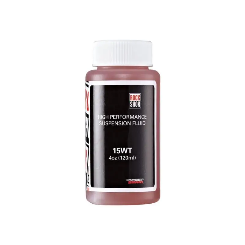 ROCKSHOX | Aceite De Suspensión 15WT 120ml - Este aceite para amortiguador 15 WT es el complemento perfecto para los productos ROCKSHOX, para sacar el máximo partido a tus componentes y mantener sus