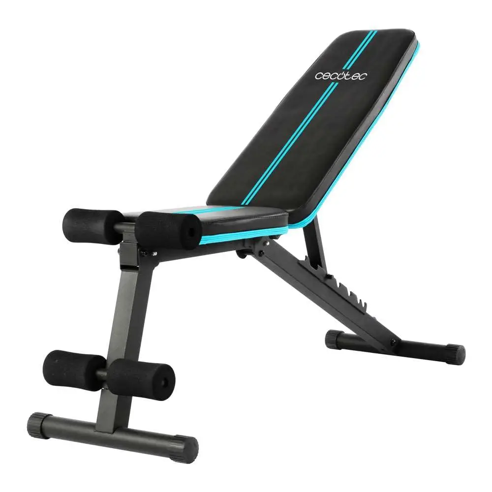 Banco de ejercicios acolchado, plegable, ajustable en 7 niveles y reclinable hasta 180º. Con almohadillas antideslizantes. Entrenamiento cuerpo completo.
