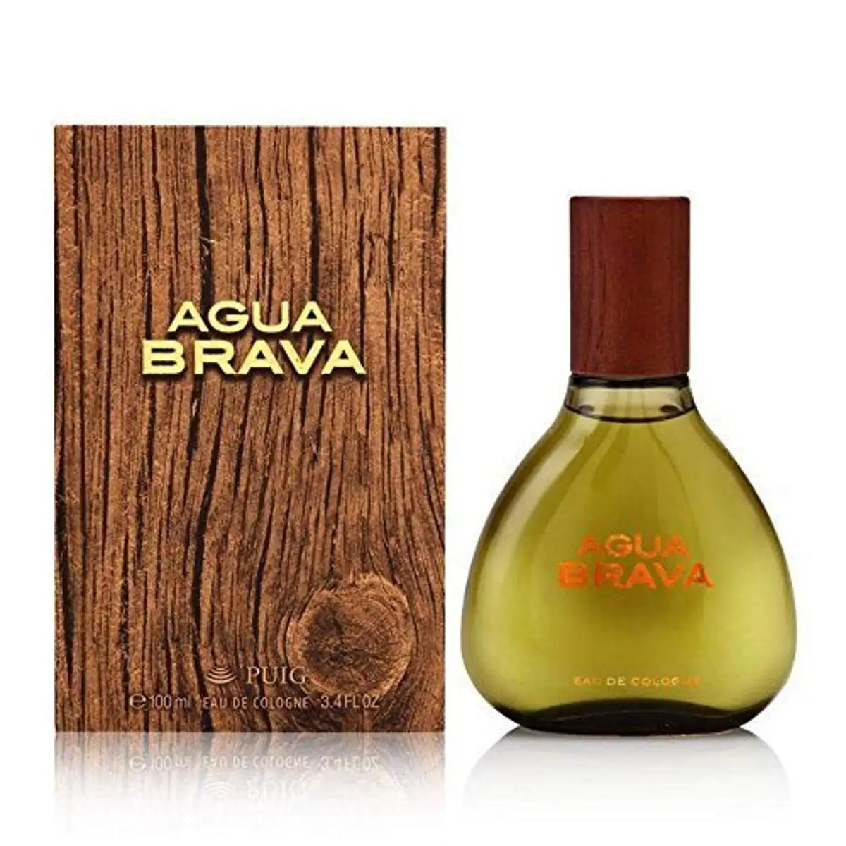 Puig Agua Brava Eau de Cologne 100 ml Hombre – Colonia Clásica Masculina Fresca, Verde y Atemporal
