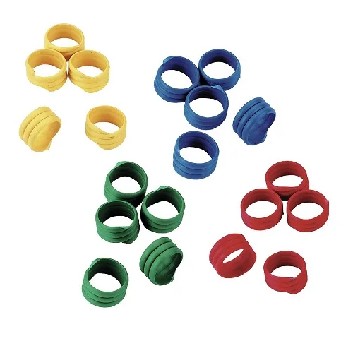 KERBL Anilla de Espiral para Identificación de Pollos, Pavos y Faisanes, Colores Variados, Ø 12 mm, Envase 100 uds