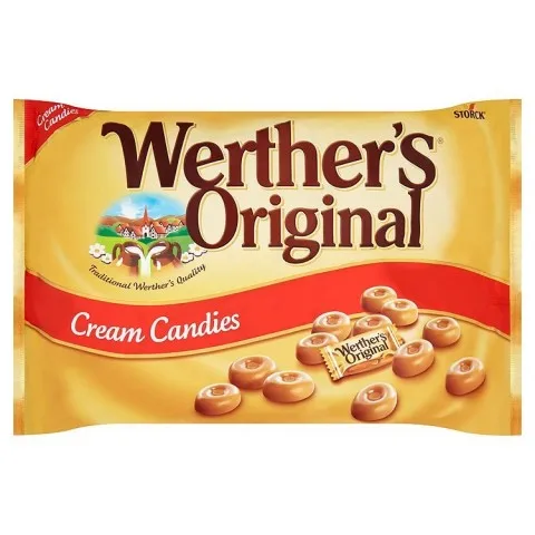 Werther's Original Cream Candies - BOLSA 1KG - Caramelos Duros Sabor Nata fresca, toffees dulces y crema - Sin Gluten