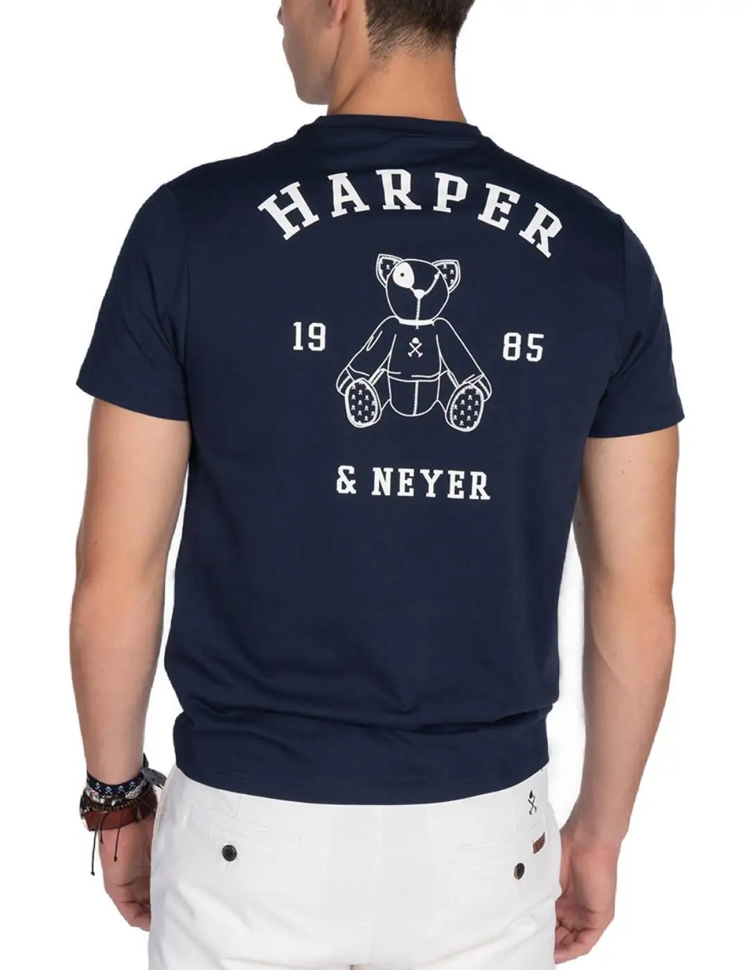 Men's short sleeve blue Harper & Neyer Arthur T-shirt