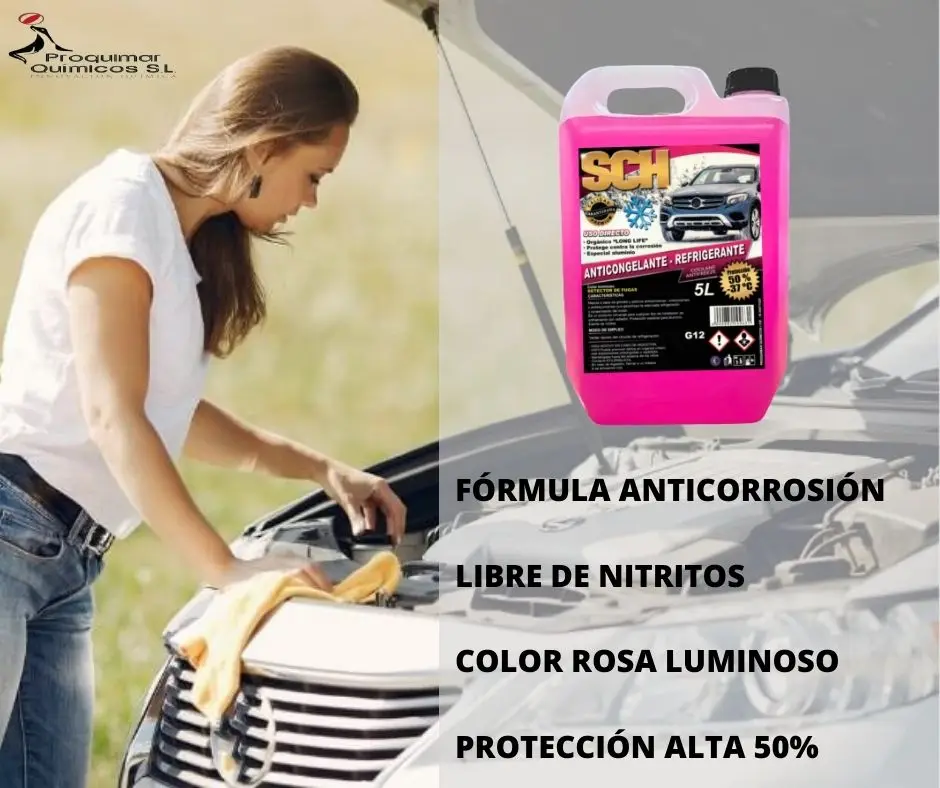 SCH-Car Antifreeze 50% (G12 +) Luminous Color Refrigerant Liquid 5 Litres