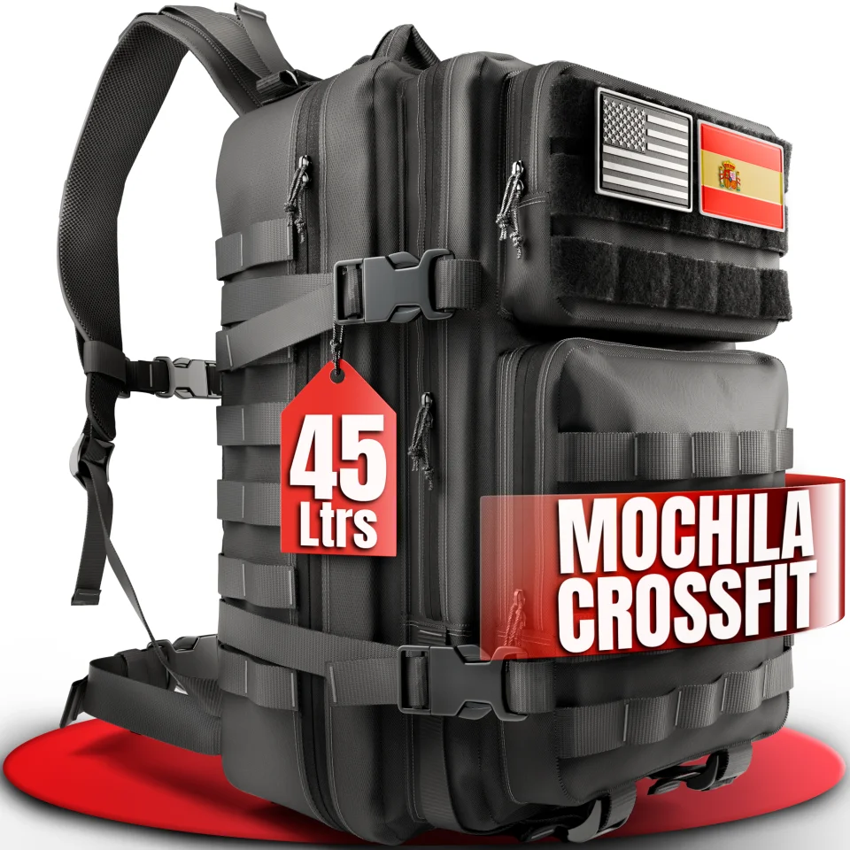 SPARTANFY Mochila Crossfit Táctica Militar Resistente para Gimnasio con Soporte de Carga Pesada y Gran Capacidad Ideal para Montañismo y Senderismo