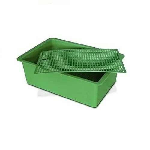 Cubeta Plana Verde de Plástico para Nido de Conejos Sin Sándwich Gómez y Crespo