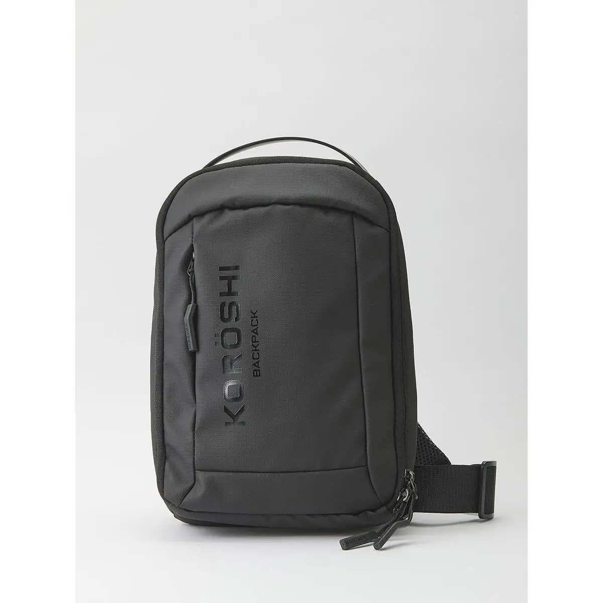 Koroshi Mochila bandolera con bolsillos y compartimentos con cremallera hombre & mujer