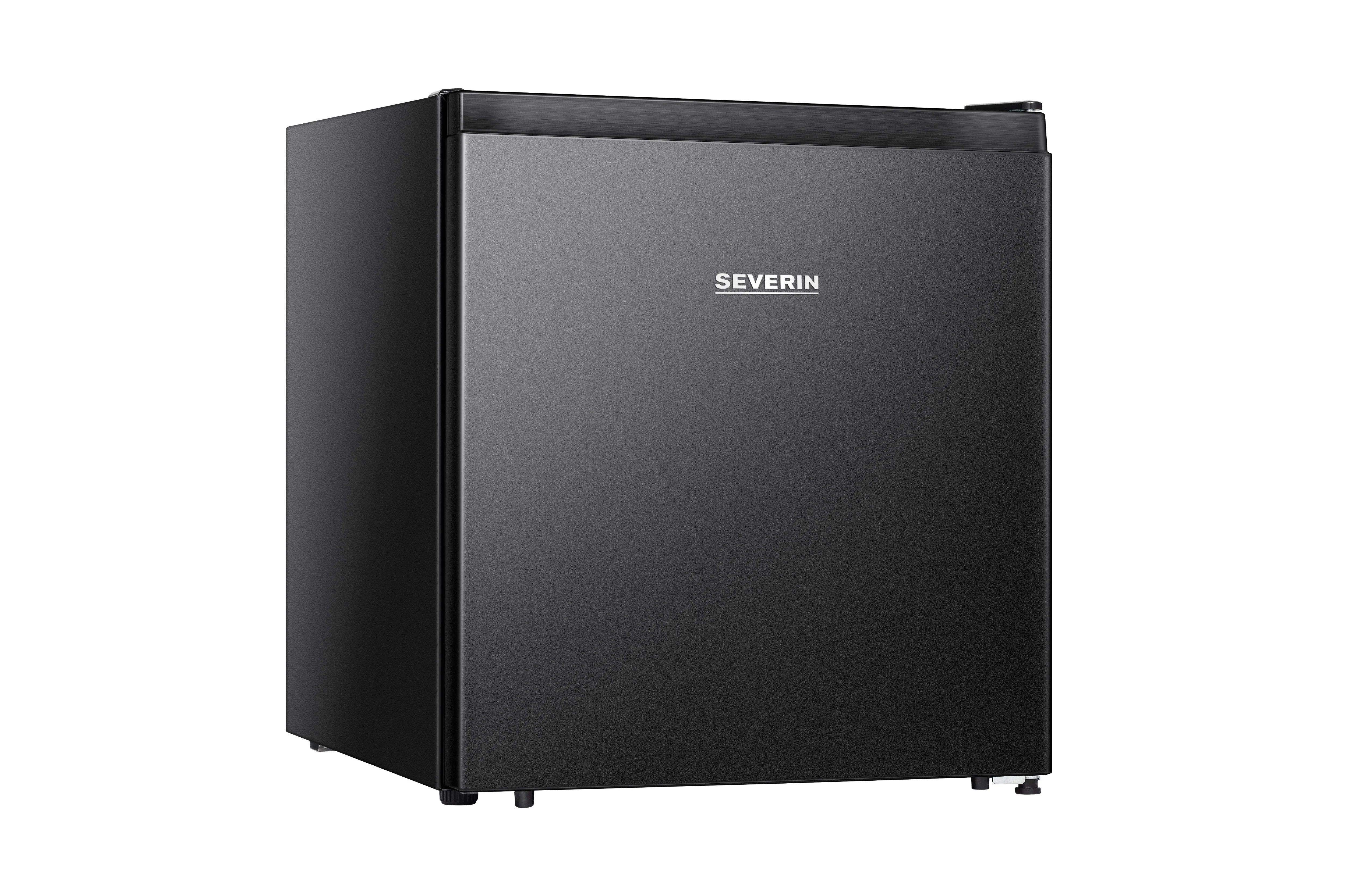 SEVERIN Mini fridge with low temperature compartment, small fridge with intermediate shelf, small energy saving mini refrigerator for small homes, 45 litres, black, KB 8879