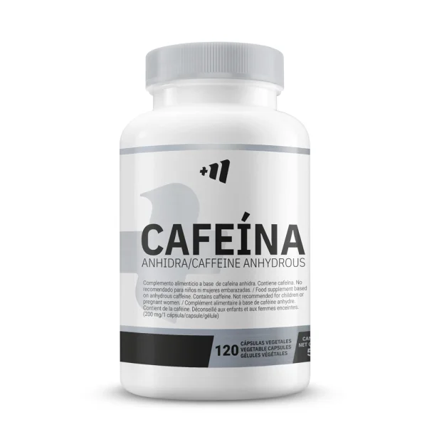 Cafeína Anhidra 200mg - 120 Cápsulas Vegetales de MM Supplements