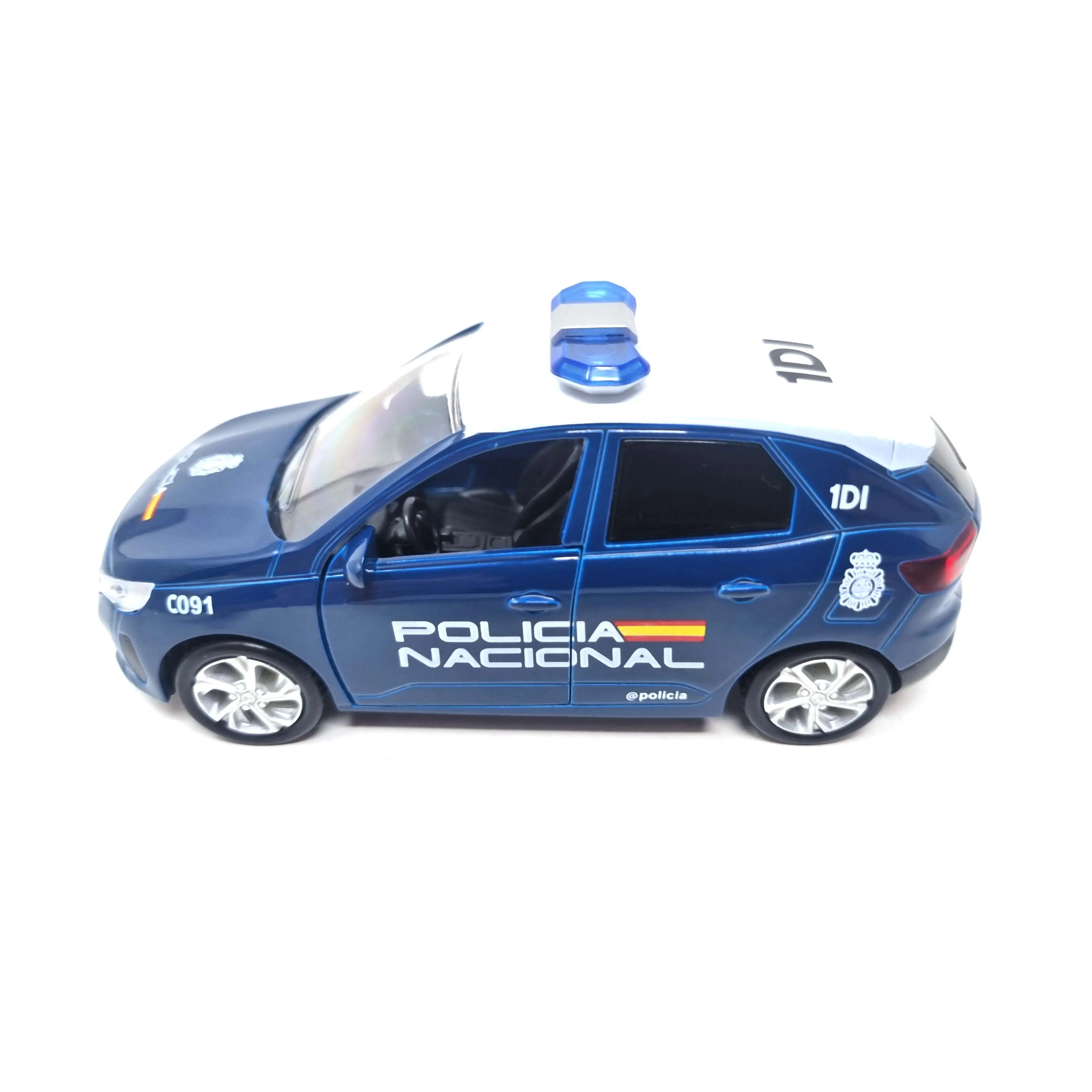 Coche Policía Nacional , ruedas libres, metal y plástico, apertura puertas delanteras, no recomendado para menosres de 3 años GT-8195 PLAYJOCS