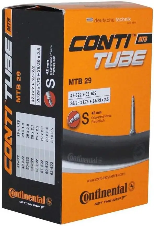 Continental Tube - MTB Bicycle Camera 29 Inches, Presta Valve, 42mm, Made in Spain, for Mountain Bikes, Smooth Tread, Size 47/62-622, Durable Anti-Puncture Design #3