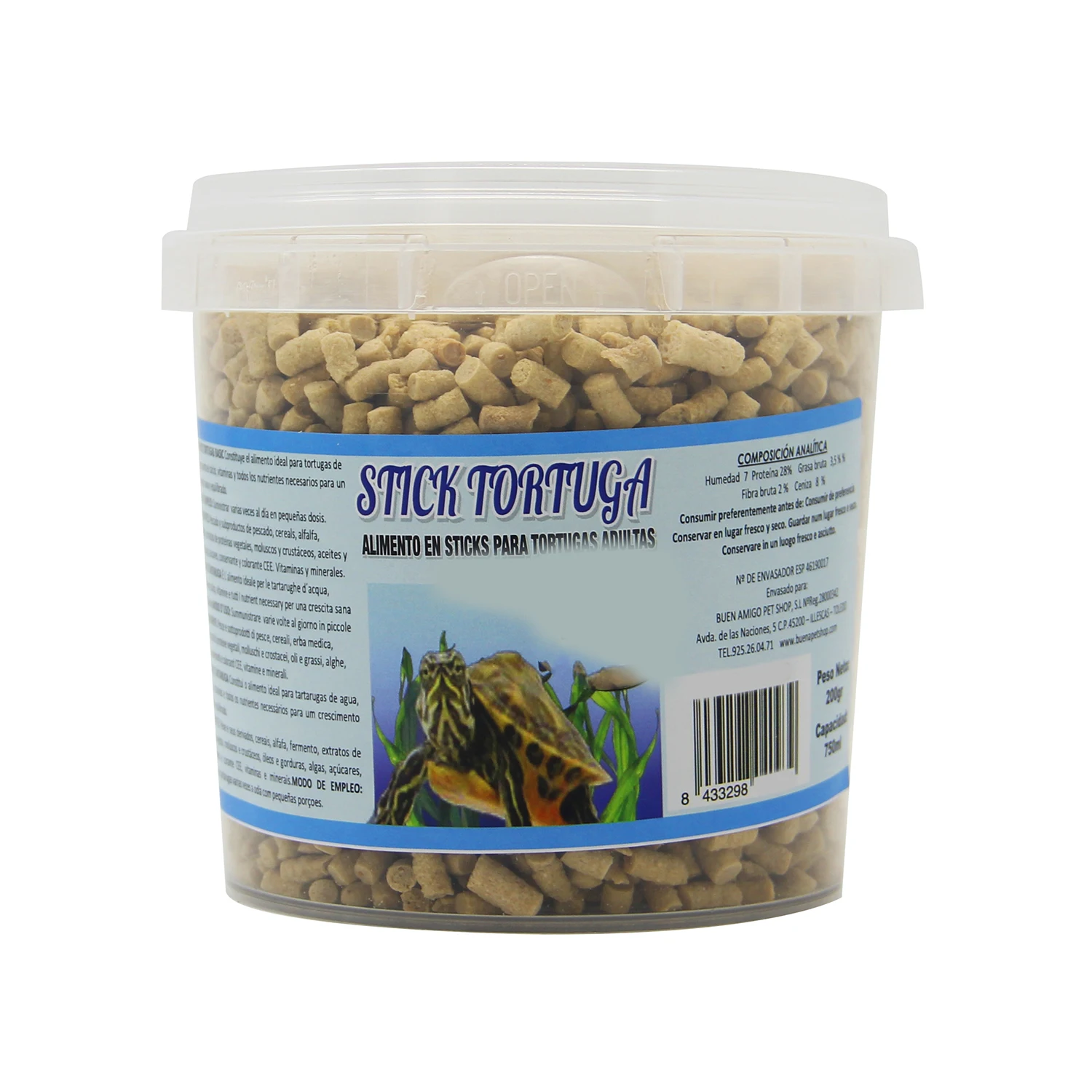 Alimento Comida para Tortugas en Sticks para Turtle Terrapin Food 280ML