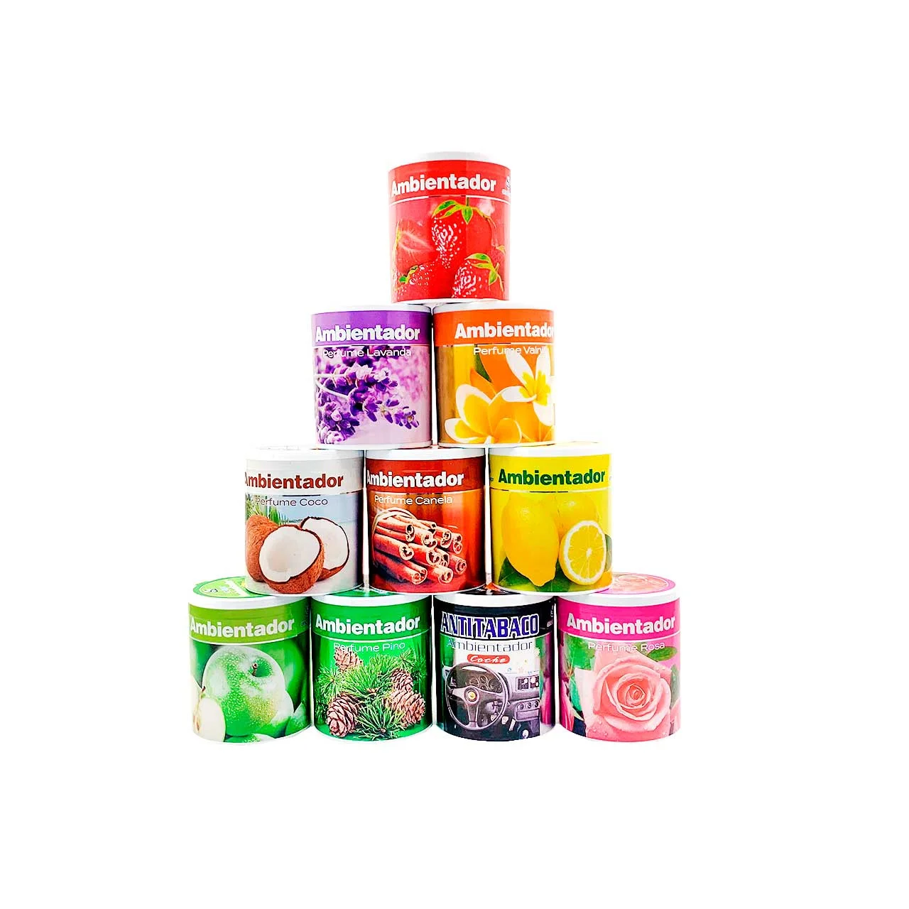 UD - Ambientadores en Gel Perfumado en Lata – Pack 12x 95g | Varios Aromas, Duraderos, Tamaño 6.6x6.6x7.7cm | Hogar, Coche, Oficina