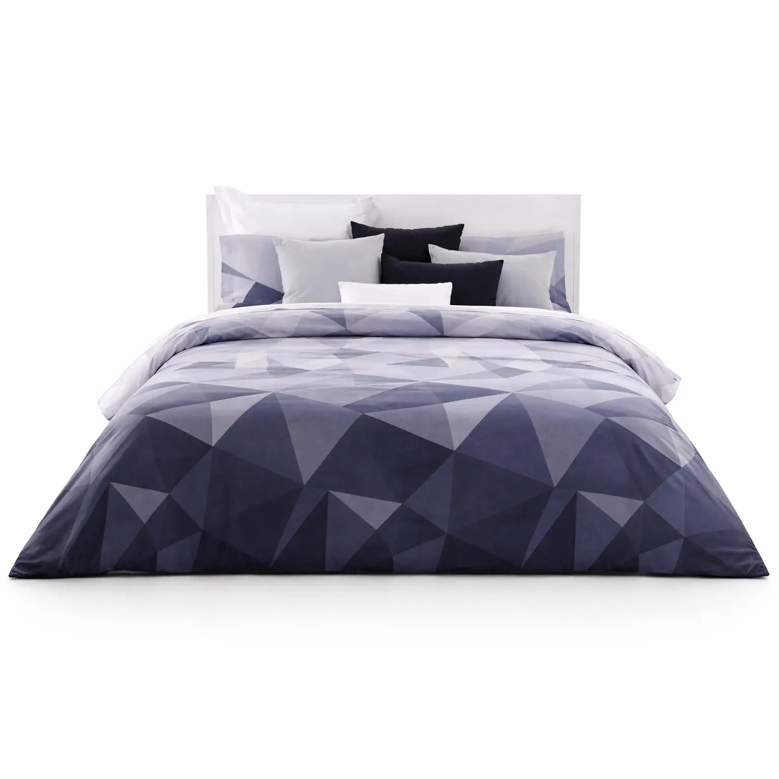 D'A GAMA HOME COLLECTION S.L. GAMA HOME - Funda Nórdica Geométrica Azul de Algodón y Poliéster con Saco y Funda de Almohada