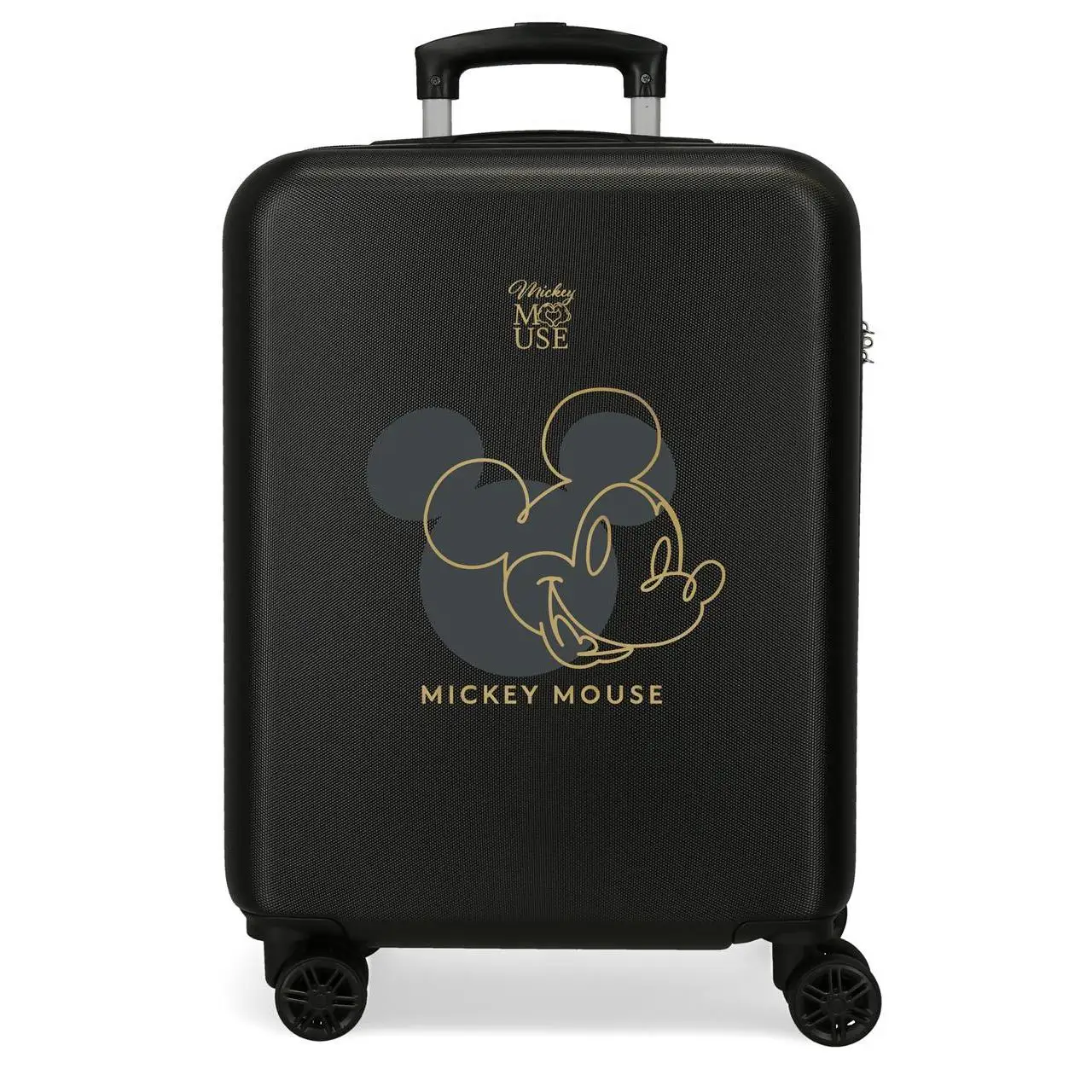 Disney Maleta De Cabina ABS Rígida Mickey Outline Negro