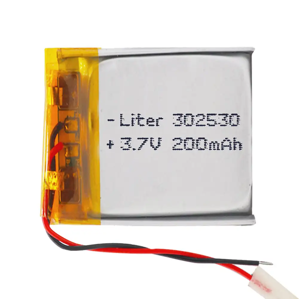 3.7V 200mAh 0.74Wh 1S 5C Liter Energy Battery 302530 Battery for rechargeable electronics portable phone video smartwatch watch GPS-Not suitable for Radio Control 32x25x4mm (200mAh302530)