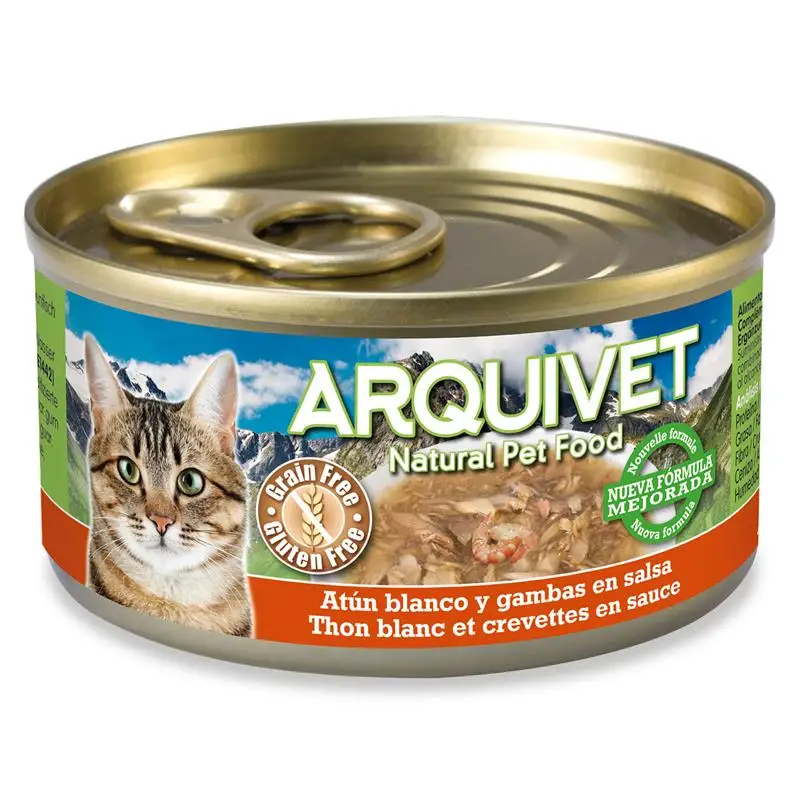 Albacore tuna and prawns in sauce-80g [6 piece blouse) Arquivet wet cat food