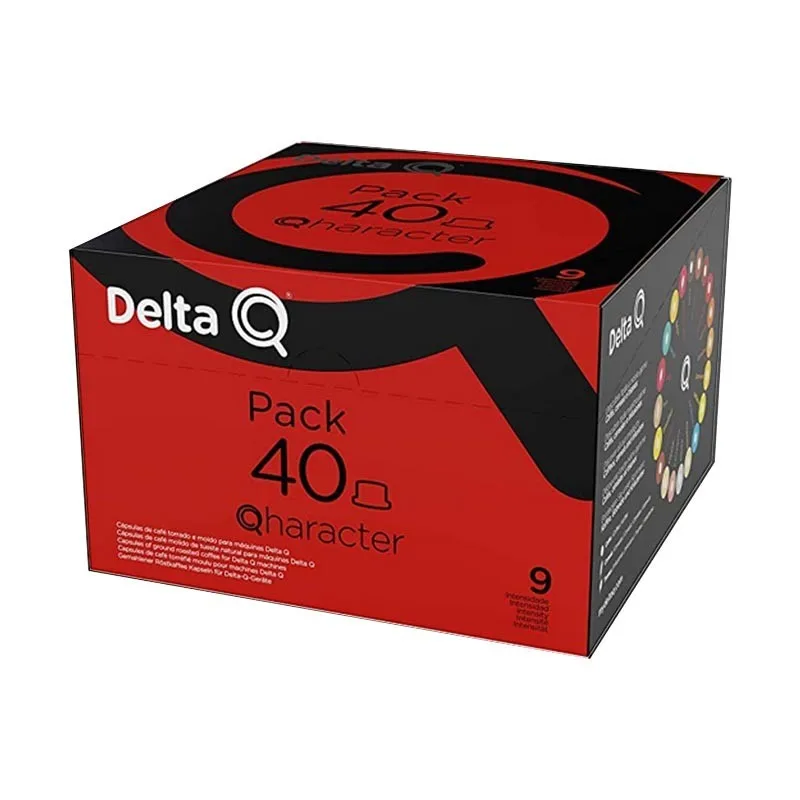 Pack XL Qharacter, espresso intensidad 9, 40 cápsulas Delta Q 5601082040073