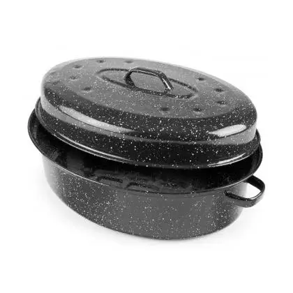 Ocotte ovaler Emaille SCHWARZ von Ibili