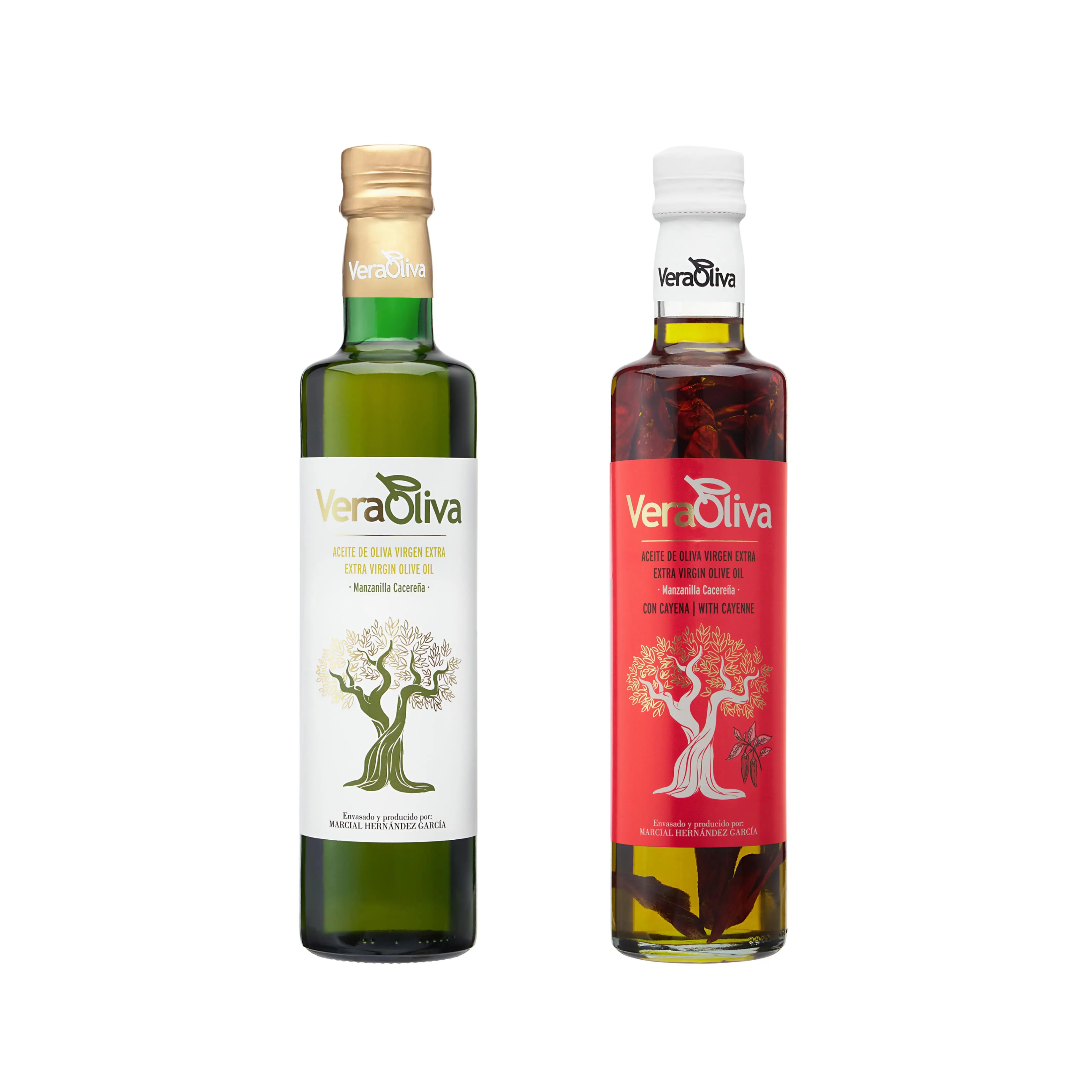 Pack Duo Veraoliva - AOVE Premium 500ml + AOVE con Cayena 500ml