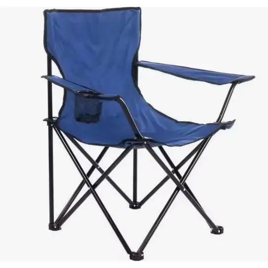 Silla Plegable de Camping de Acero con funda incluida, 50x50x80cm, Silla de Acampada Plegable, Ideal para Camping o Pesca, Estructura de Acero Resistente y Asiento de Lona Impermeable