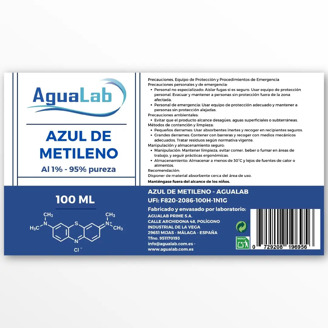 1% methylene blue – 100ml agualab - guaranteed purity for professional use | Ep grade wellbeing supplement #6
