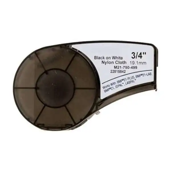 Compatible brady bmp21 negro / blanco etiquetas de nylon m21-750-499-tb 750 etiquetas