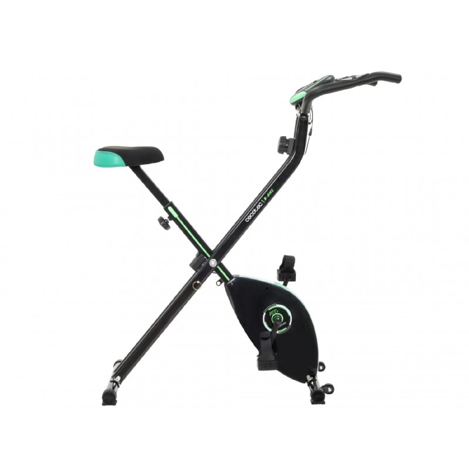 Cecotec Bicicleta estática plegable DrumFit X-Bike Neo, Sillín y manillar lateral, Sistema de plegado fácil y compacto