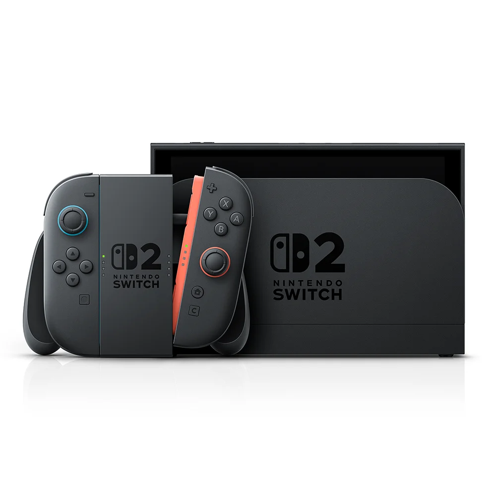 Nintendo Switch 2 Console, Hong Kong Version, includes digital games Mario Kart World or Pokémon Legends: Z-A, powerful performance, fast loading, easy HK account activation, and official post-sale support.