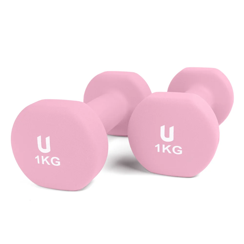 UNYCOS Set of 2 Round Dumbbells 1-10Kg Neoprene Dumbbells, Anti-slip and Ergonomic