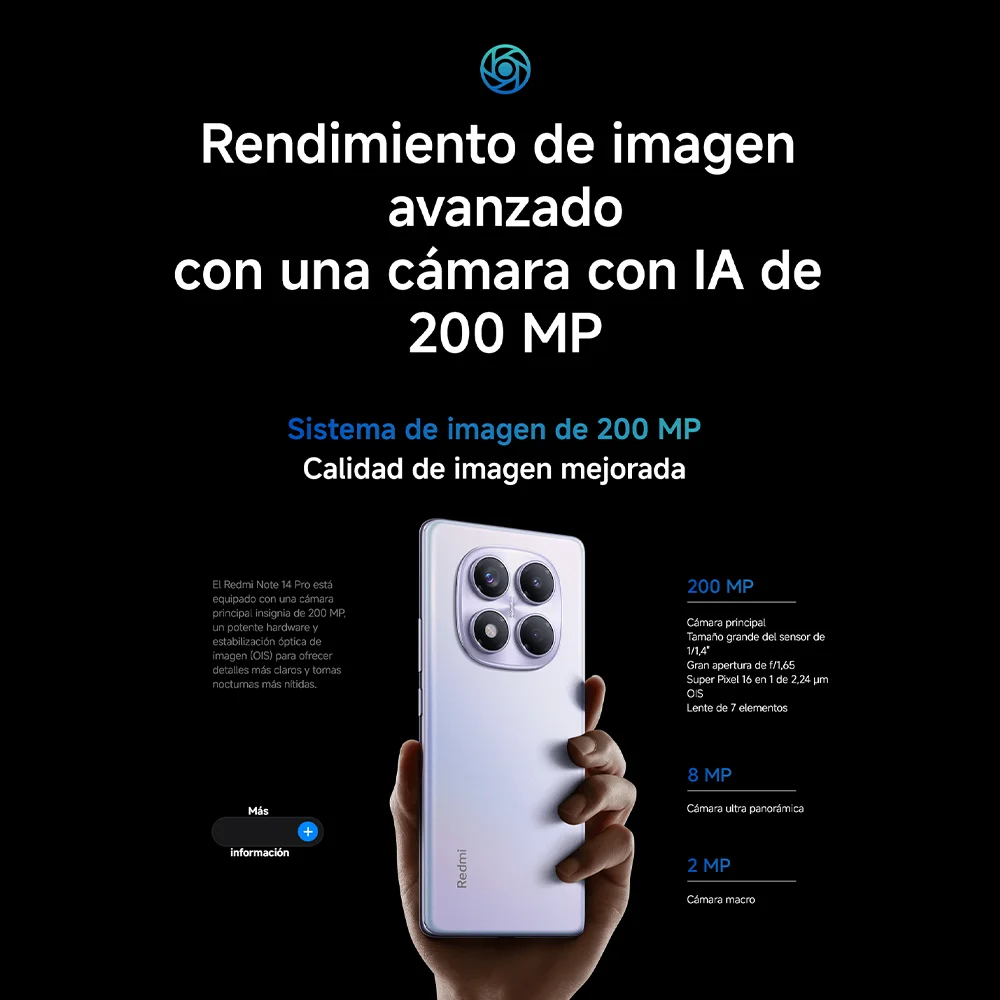 Xiaomi Redmi Note 14 Pro 4G smartphone with 200 MP AI camera, 5500 mAh battery and 45W turbo charging, 8+256GB/12+256GB/12+512GB options, MediaTek Helio G100-Ultra, AMOLED 6.67'' 120 Hz display, IP64 water-resistant.