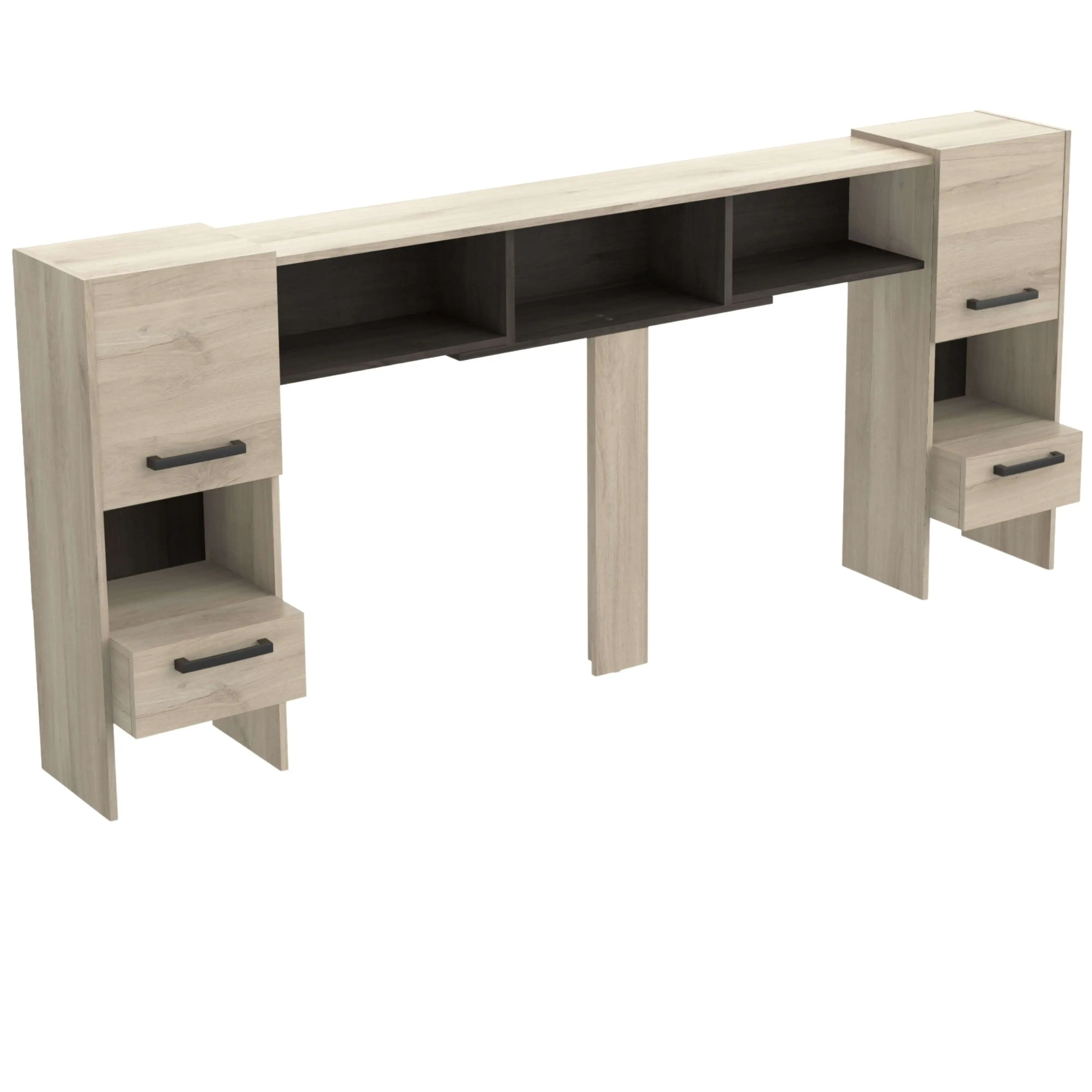 Miroytengo Cabecero Dormitorio Principal Watson color Roble Kronberg y roble Waterford Habitación Matrimonio Doble 135/140/150 cm