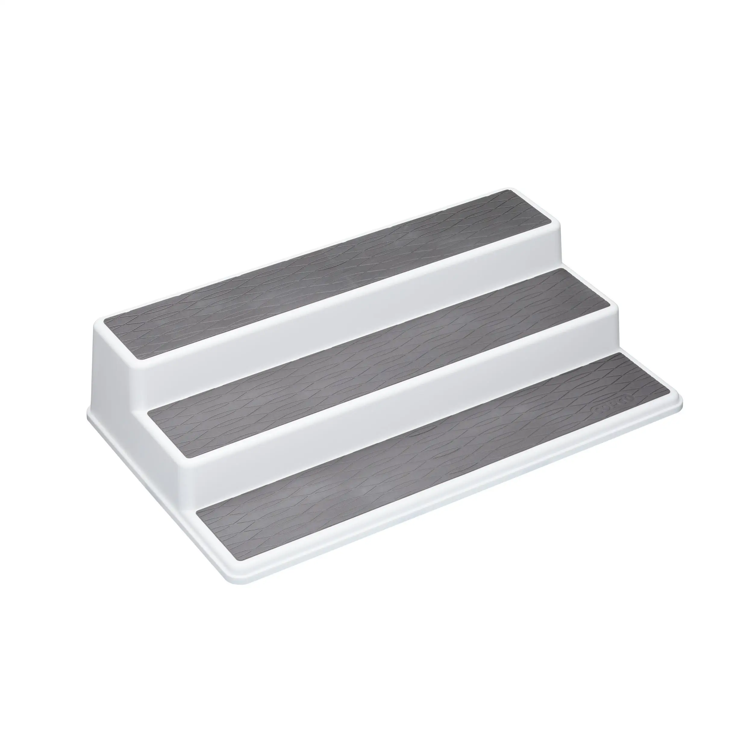 Especiero de 3 Niveles para Armario Interior - Organizador de Cocina Antideslizante - Blanco/Gris