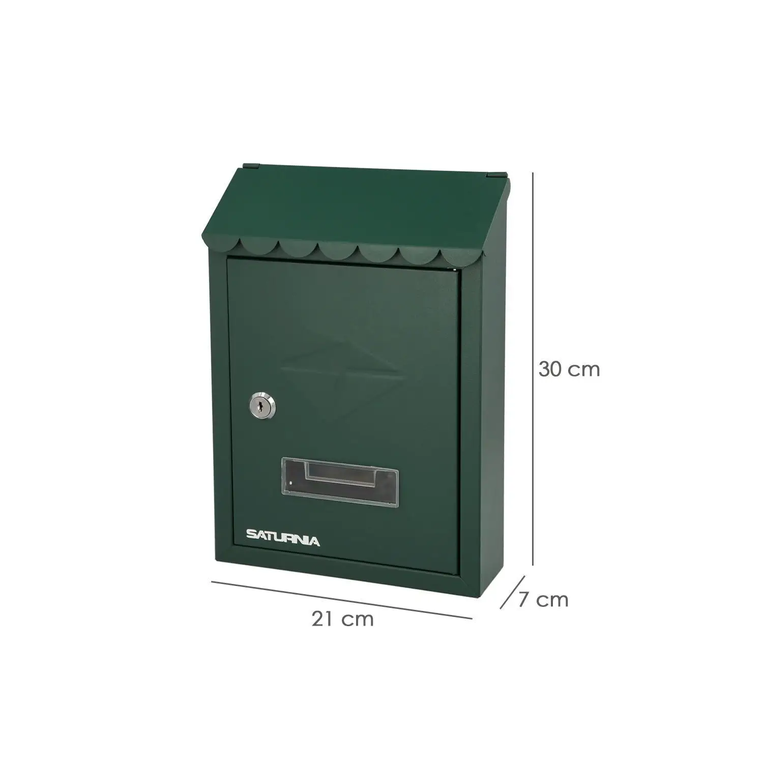 205x300x70mm outdoor green mailbox