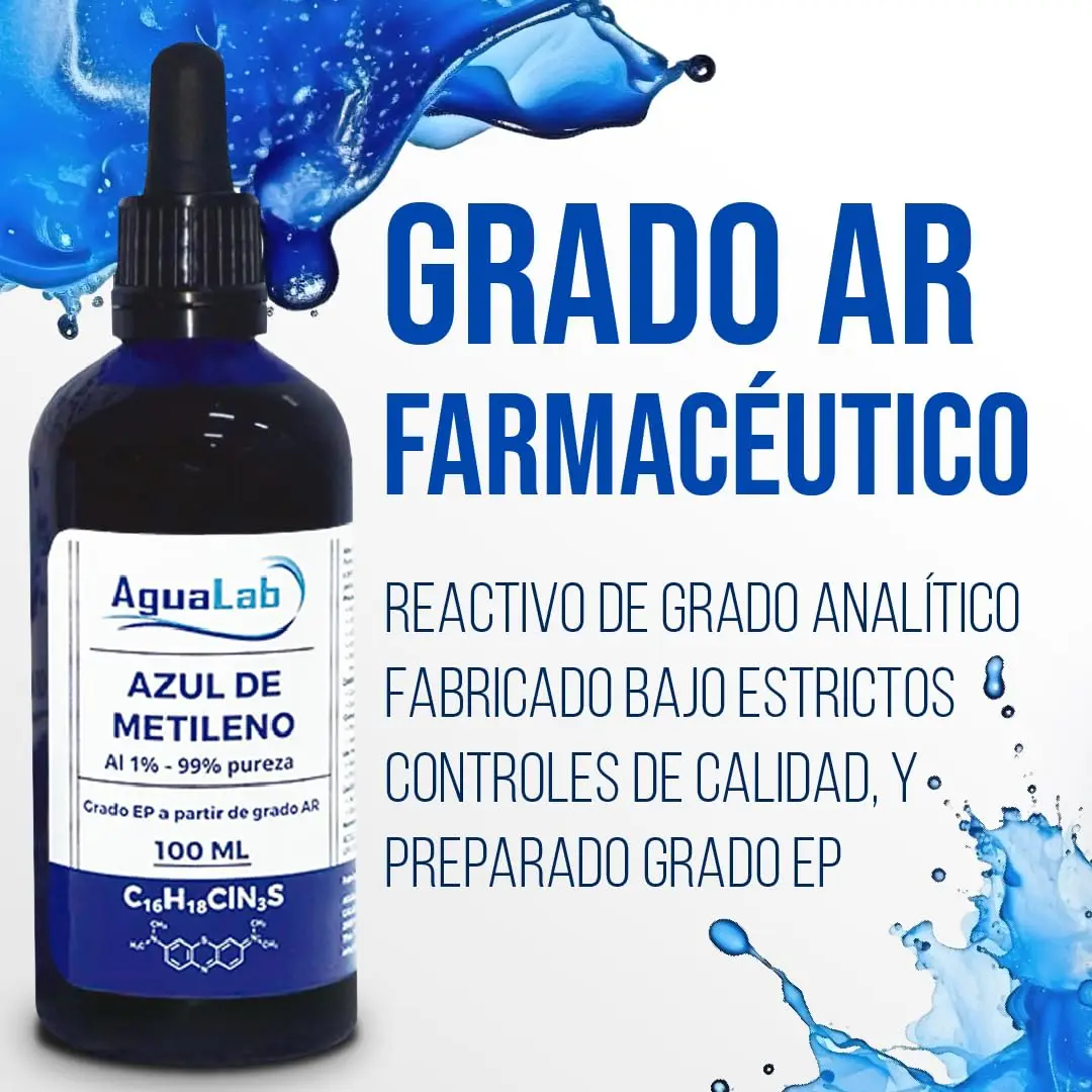 1% methylene blue – 100ml agualab - guaranteed purity for professional use | Ep grade wellbeing supplement #2