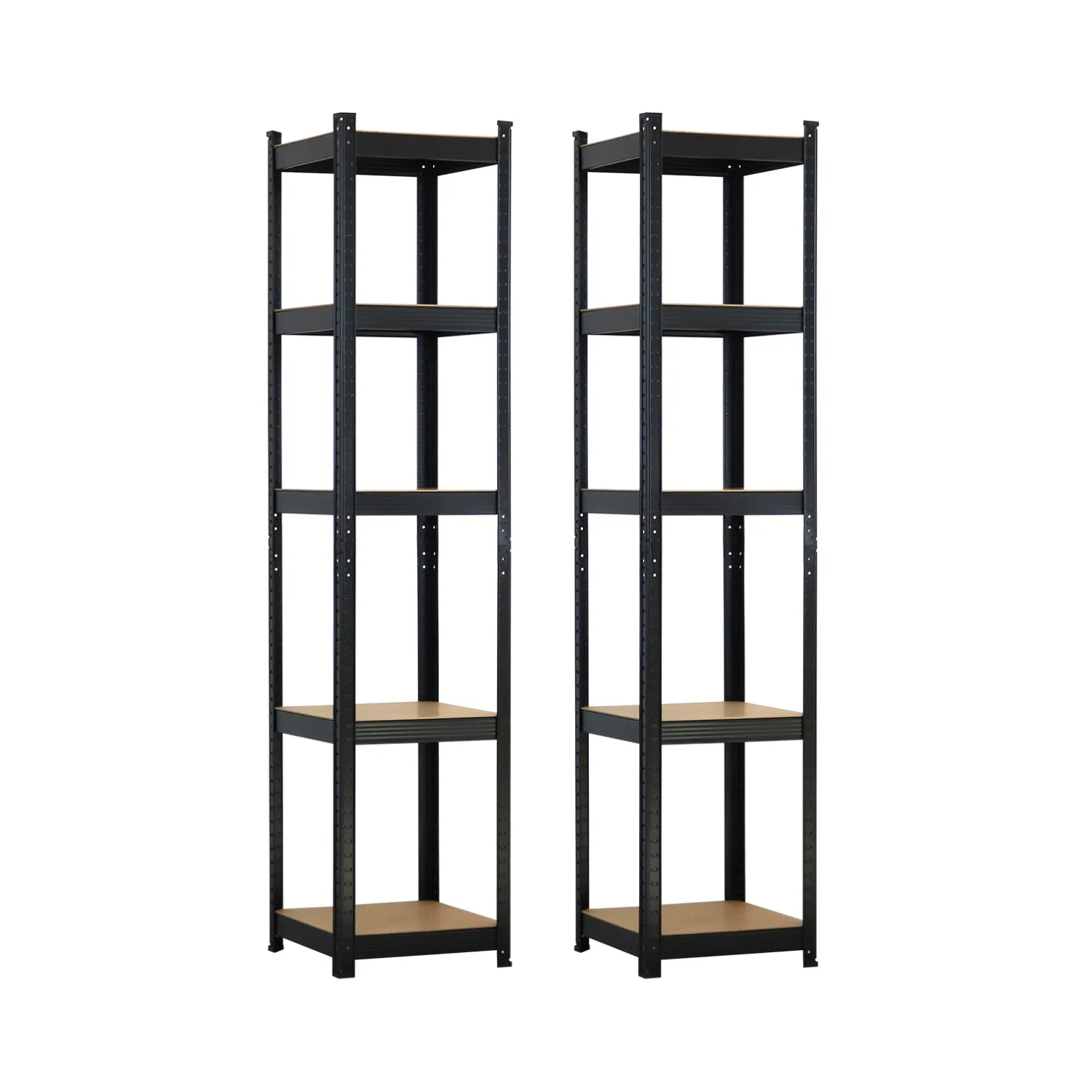 Pack 2 Estanterías Modulares con 5 Baldas Ajustables 180x40x40cm 175Kg Thinia Home