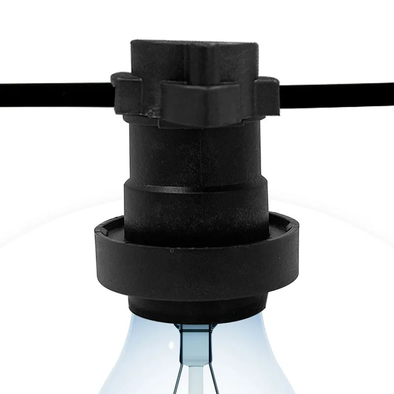 Ledkia Portalámparas E27 IP44 para Cable Eléctrico Plano de Guirnalda