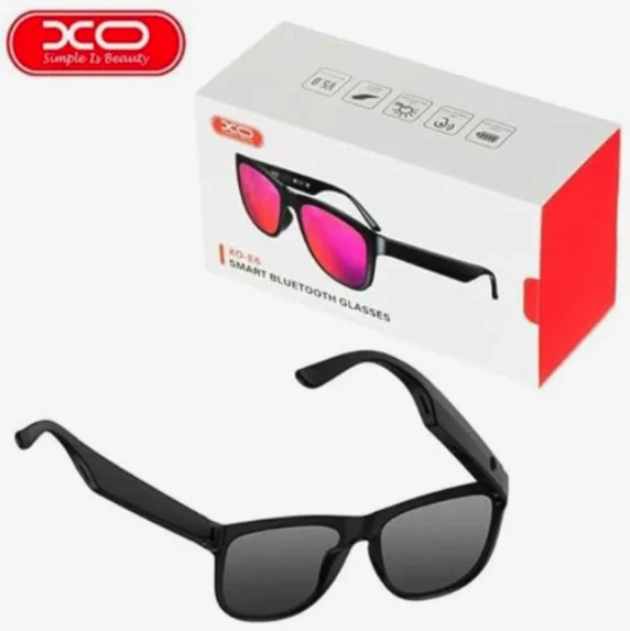 XO - Gafas inteligentes Bluetooth 5.0 modelo XO E6 con lentes UV400 protectoras, batería hasta 6 horas y carga rápida en 2 horas, ideal para uso diario y conectividad inalámbrica hasta 10 m