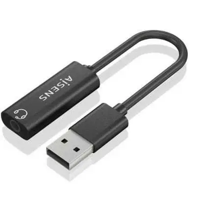 Tarjeta de Sonido Aisens A106-0770/ USB Macho - Jack 3.5 Hembra