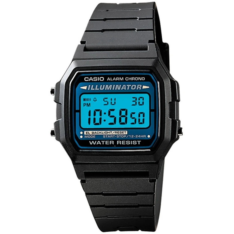 Casio F-105w-1awyef Collection Reloj Para Unisex Color Negro